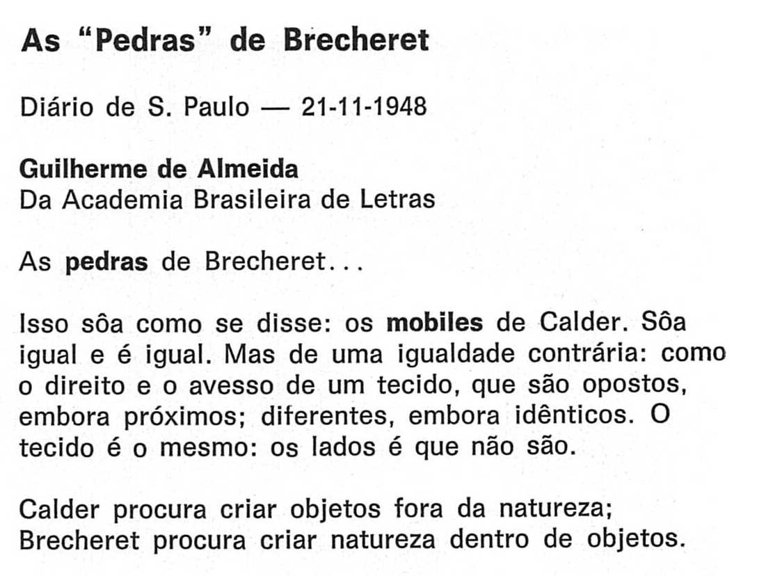 As "Pedras" de Brecheret